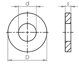 DIN 7349 Thick Flat Washer drawing