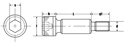 ISO 7379 Shoulder Screws drawing